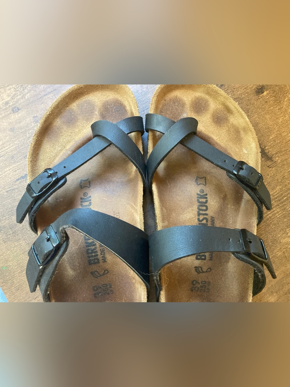 Birkenstock Mayari Sandal Size 39 Black Leather Great Condition - Picture 4 of 9